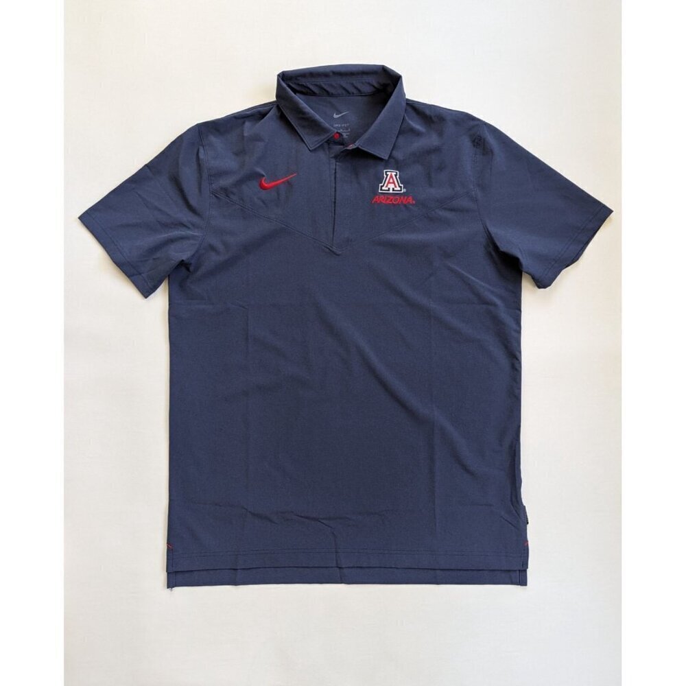 Nike University Of Arizona Dri-Fit College Polo Style Shirt Navy Size Large